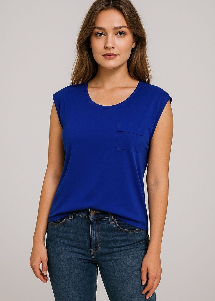Blue Pocket Tee