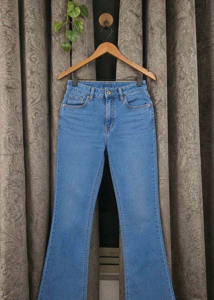 Embroidered roadster denim jeans