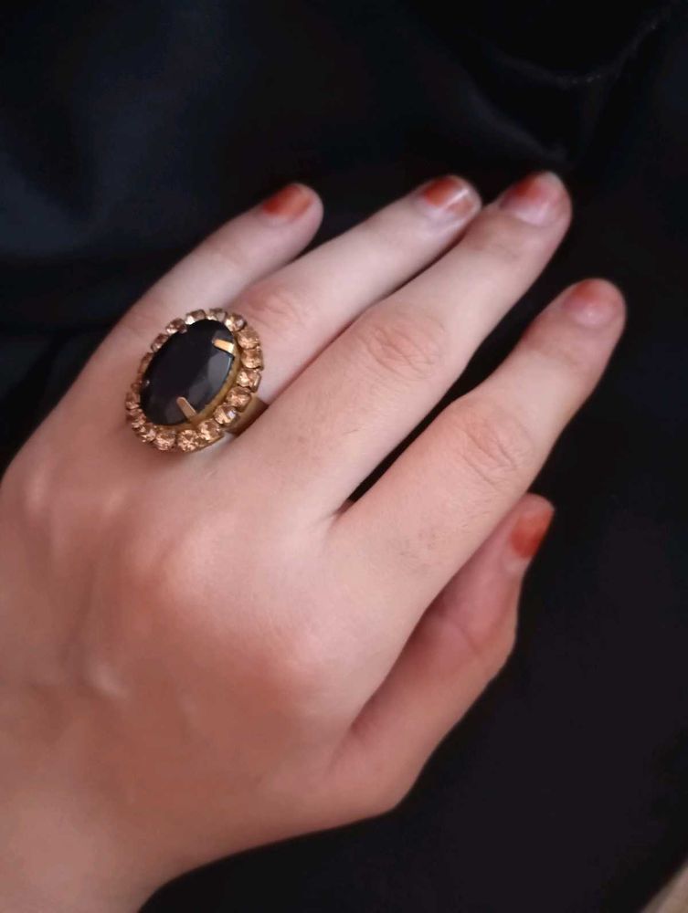 Black And Golden Ring