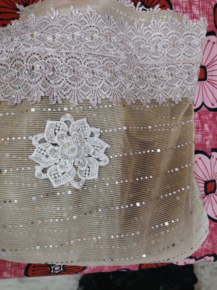 Elegant Sequin Embellished saree