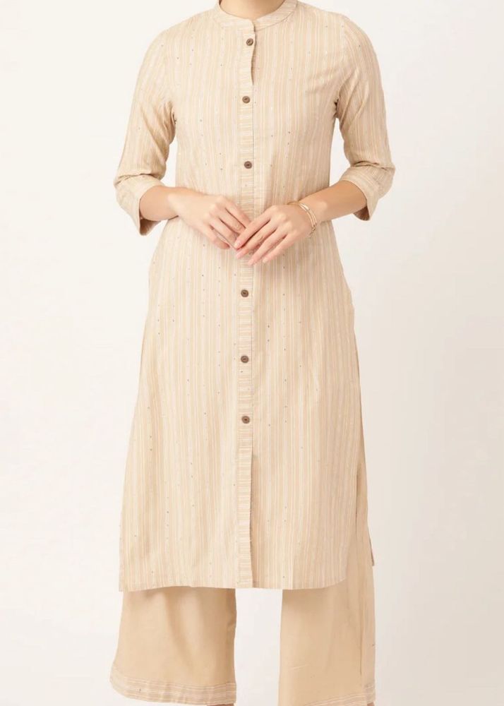 Elegant Striped Kurta with Palazzo Pants