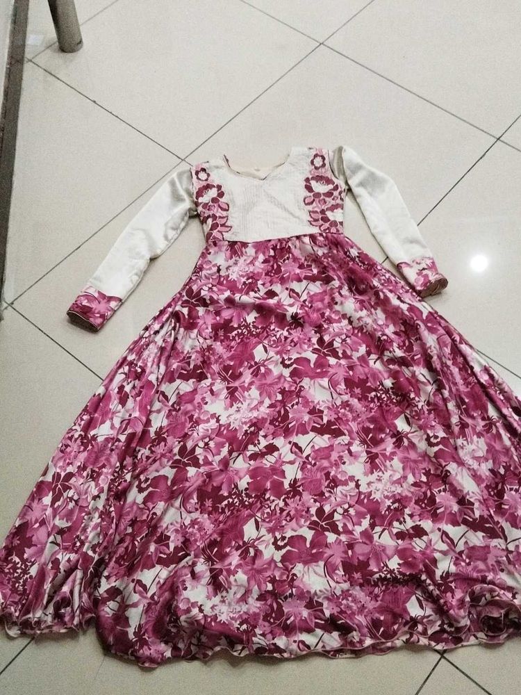 Floral Print Ethnic Gown