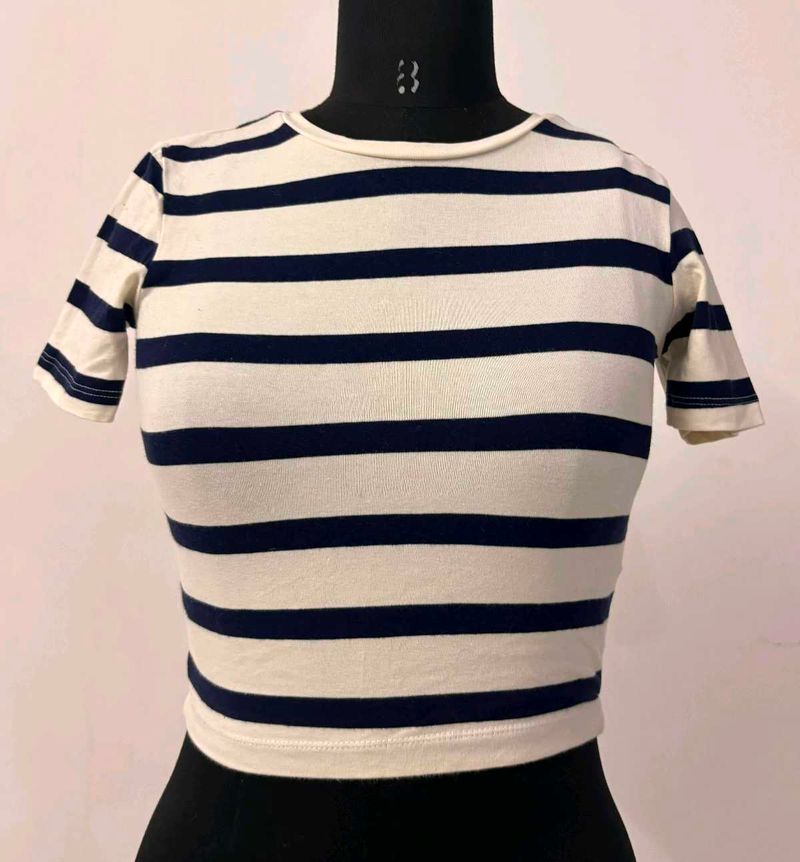 Zara striped Crop Top