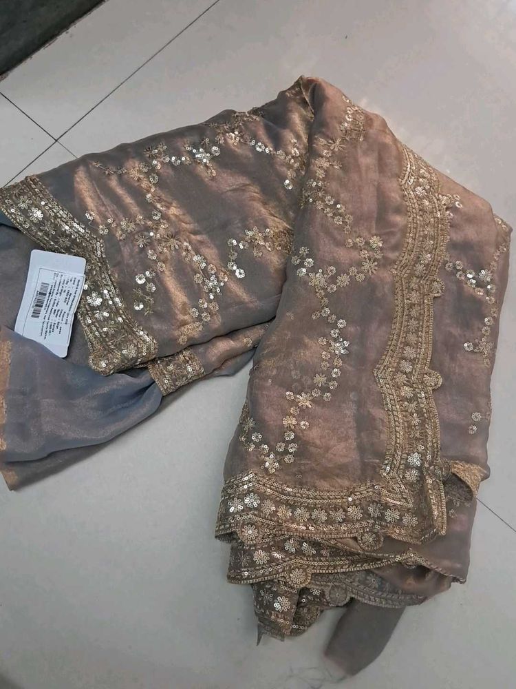 Embellished Saree Choli Set