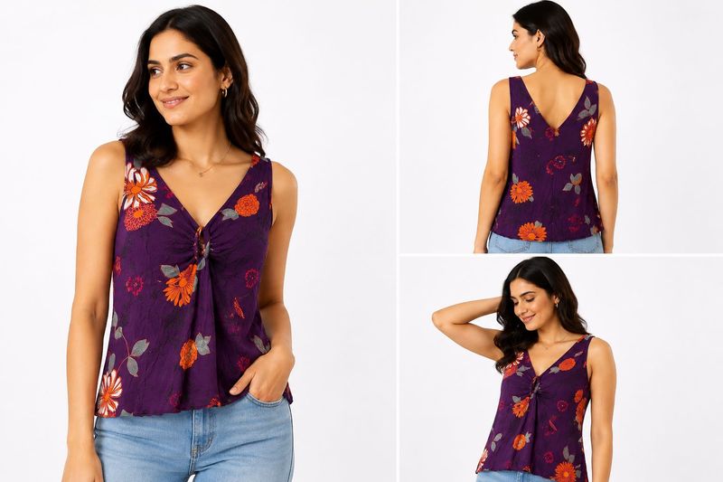 Boho Floral Print Tank Top