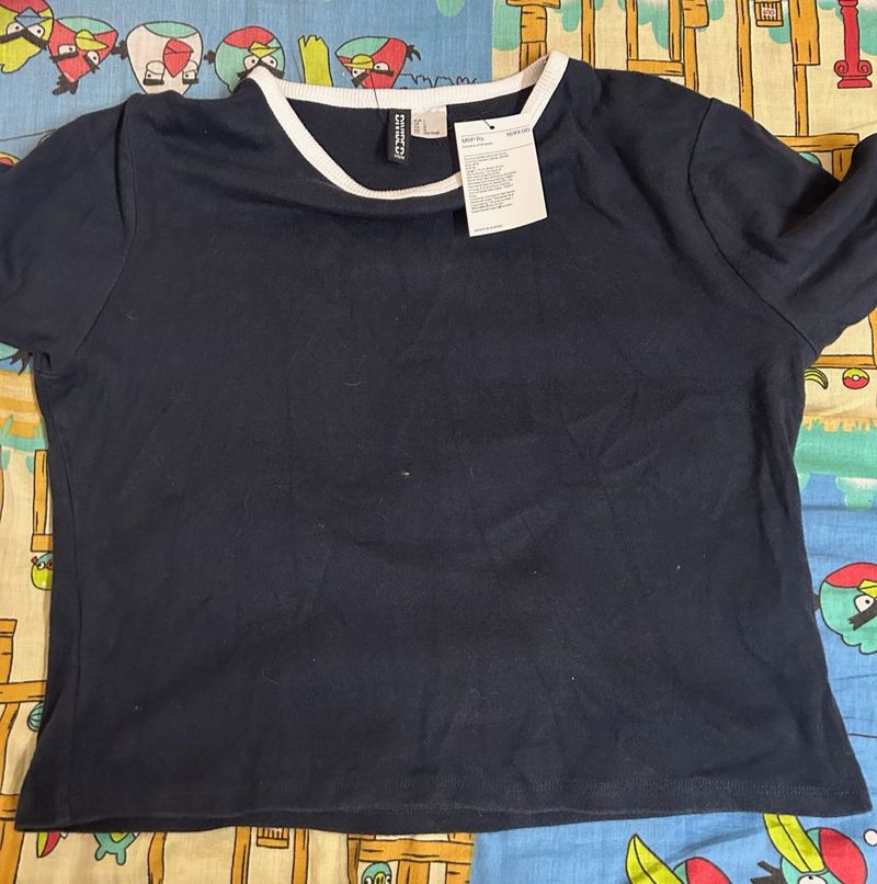 H&amp;M Navy Blue T-Shirt