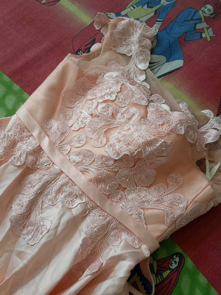 Elegant Lace Dress Party Wear New