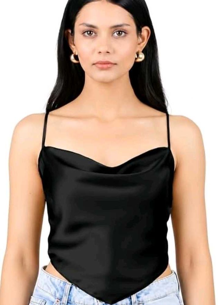 Satin Cowl Neck Camisole Top