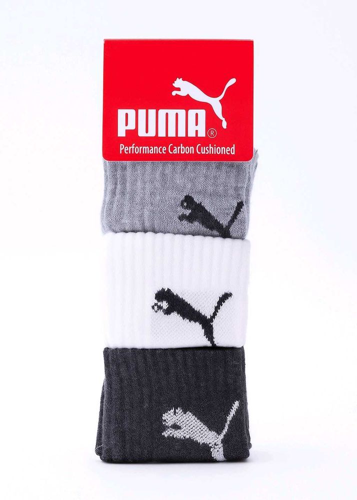 Puma Socks - Pack of 3 Combed Cotton For Men &amp; Wo