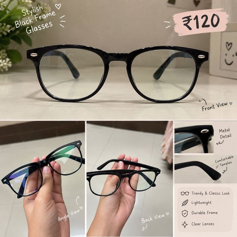 Stylish Black Frame Glasses