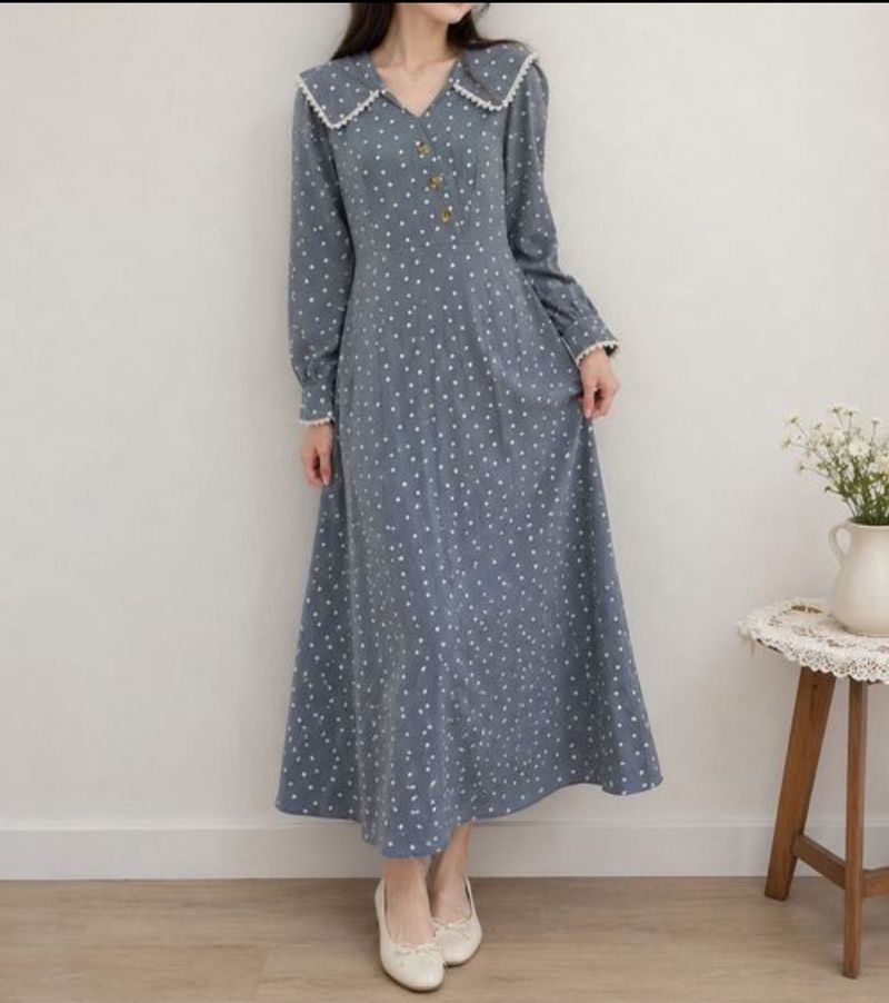 Chic Polka Dot Midi Dress