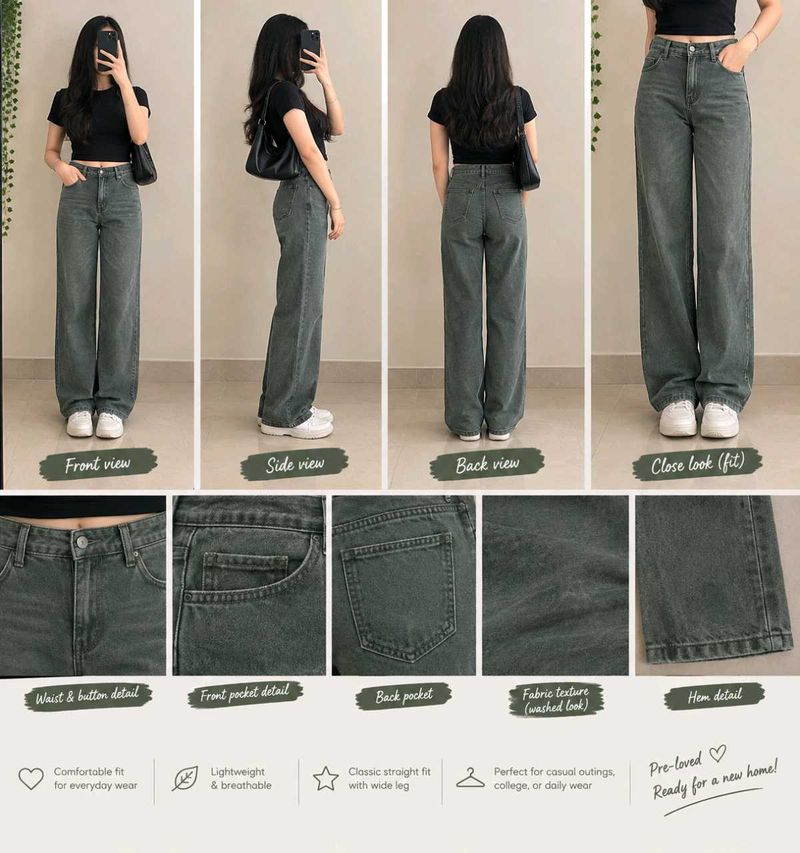 Green Cargo Jeans