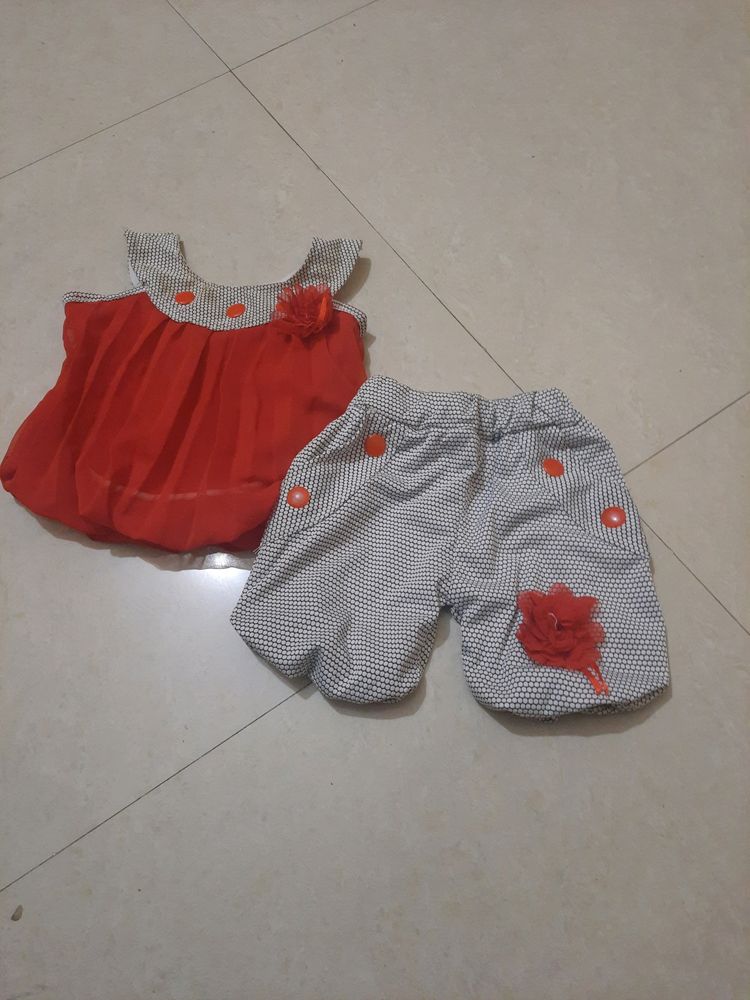 Baby Girl Top And Bottom Set