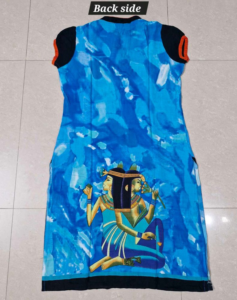 Blue Tie-Dye Kurta