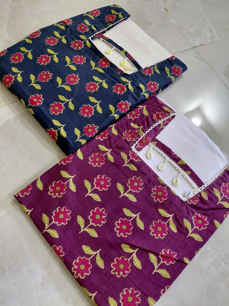 brand new Floral Print short Cotton Kurtis