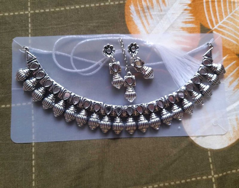 OXIDISED NAVRATRI JWELLERY SET💗