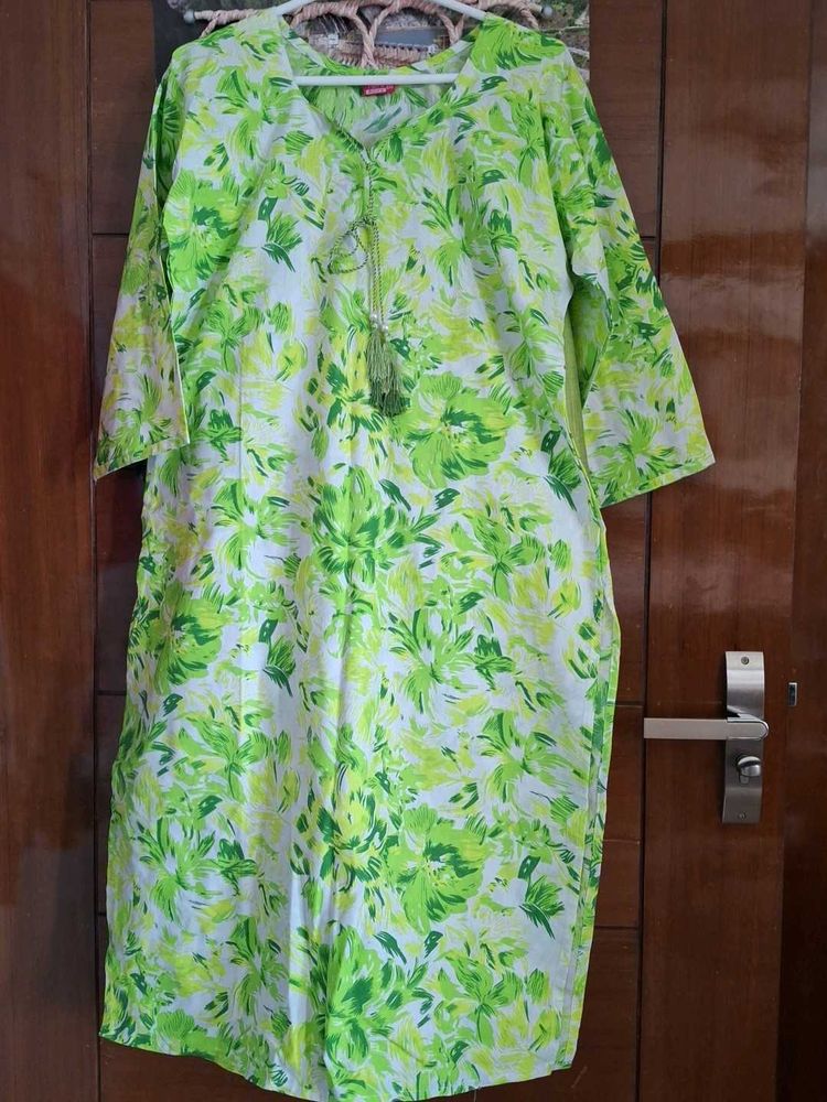 Vibrant Floral Print Kurta