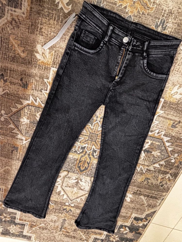 Stylish Black Wash Flare Jeans