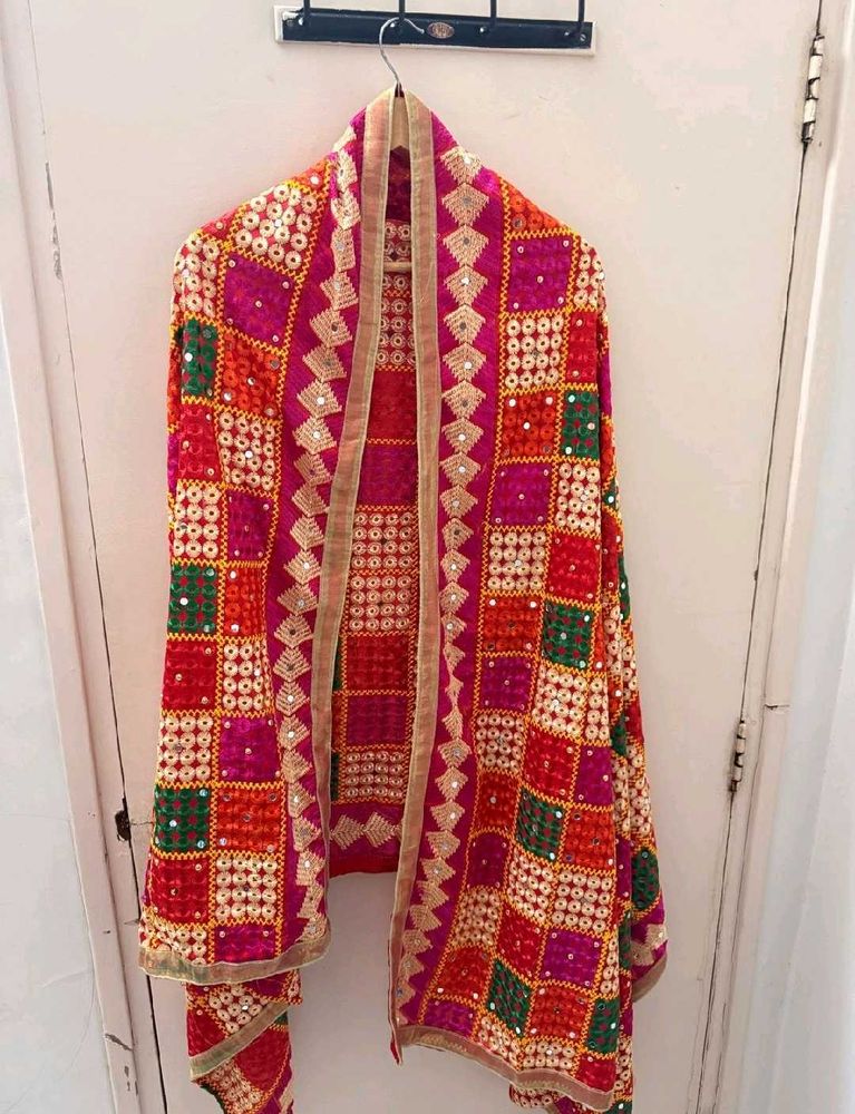 Vibrant Phulkari Dupatta