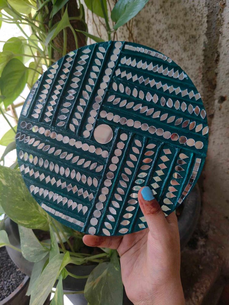 11=Handmade Wall Hanging💙( Clay And Mirrors)
