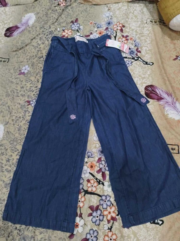 Wide Leg Denim Culottes