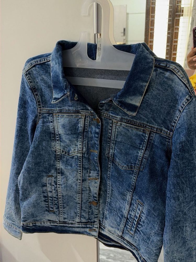 Blue Acid Wash Denim Jacket