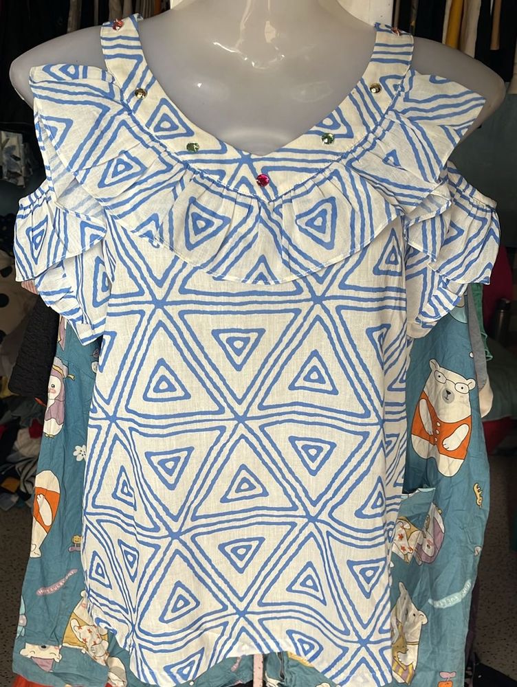 Boho Cold Shoulder Top