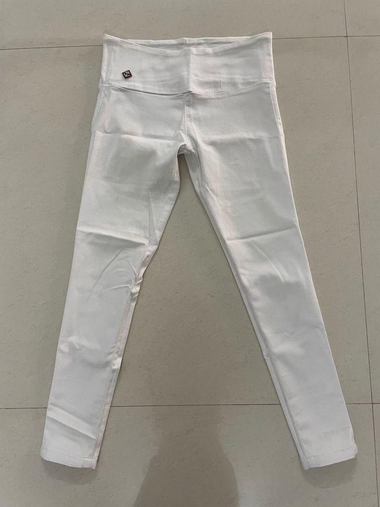 Classic White High-Waisted Pants