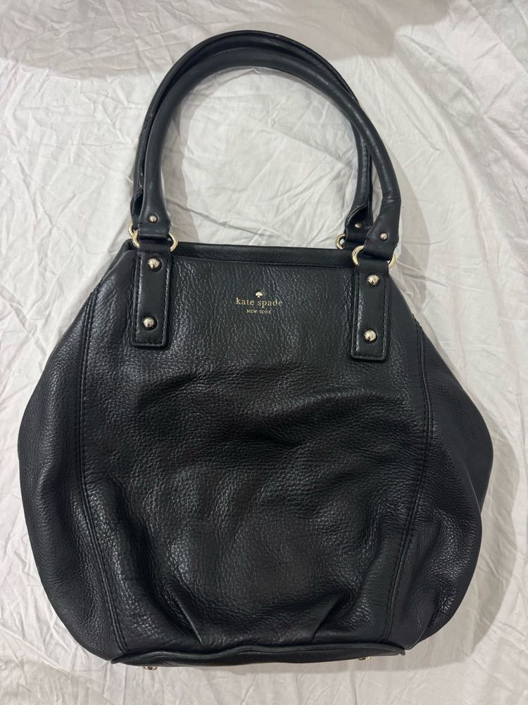 Kate Spade Black Leather Hobo Bag