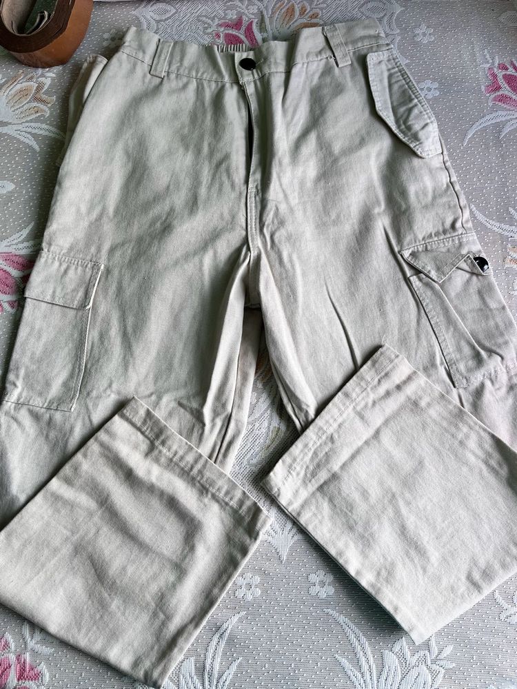 Beige Cargo Pants