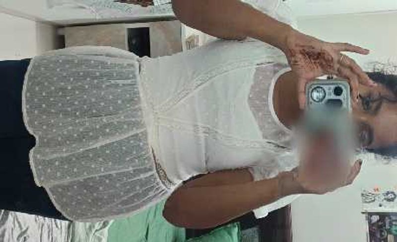 white crop top and sheer over layer