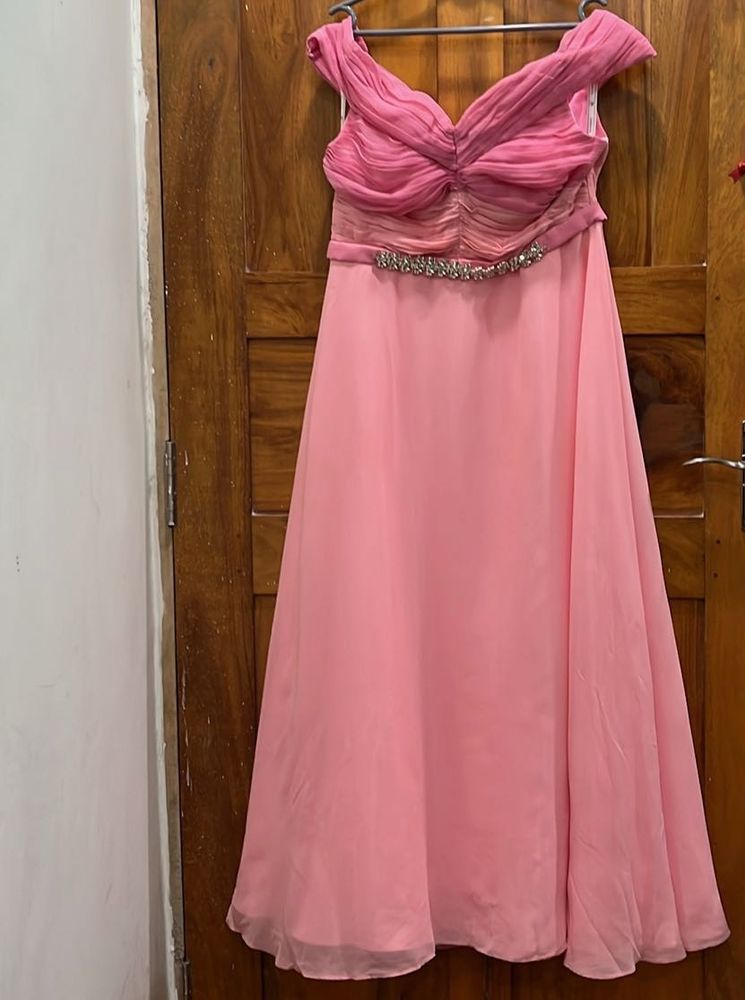 Elegant Pink Evening Gown