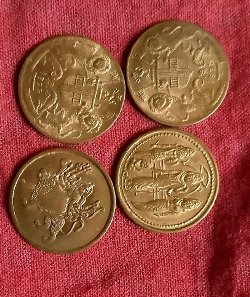 4 Old Coins Of Gods 1818