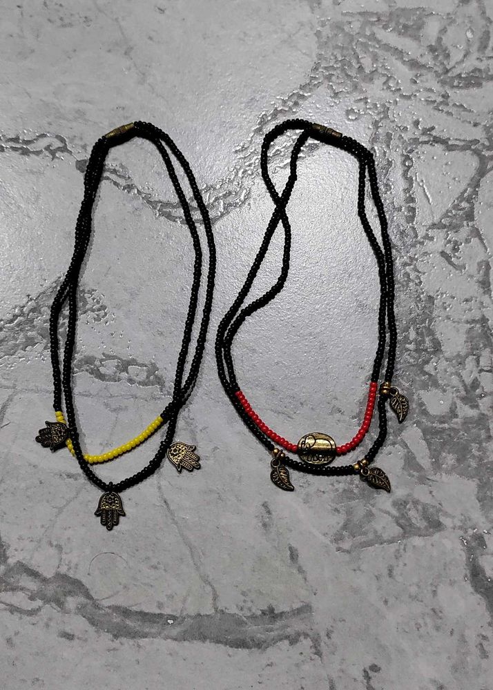 Boho Beaded Necklaces Set