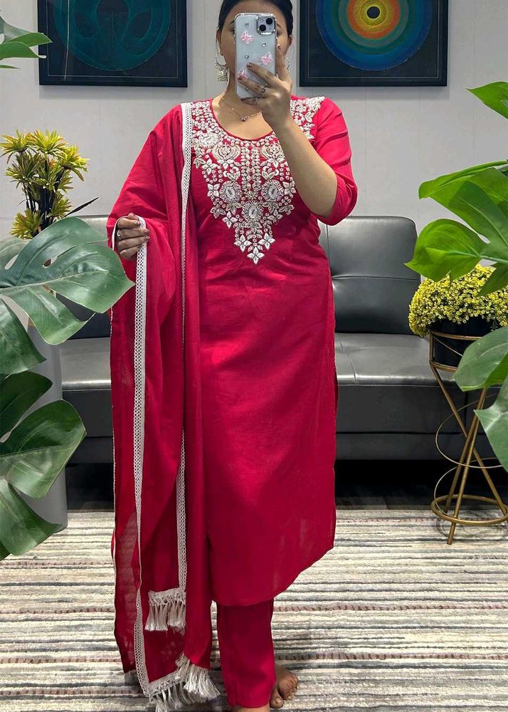 Most Demanding Readymade Pink Kurta Set