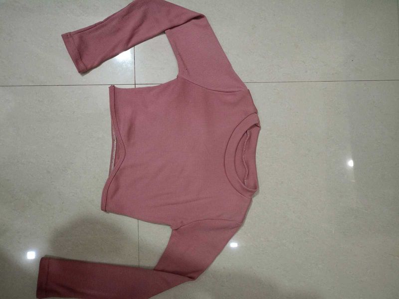 Cute pink crop top