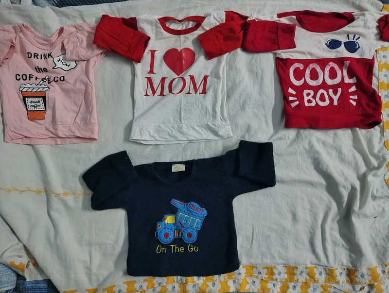 Cute Baby Tops - Set of 4