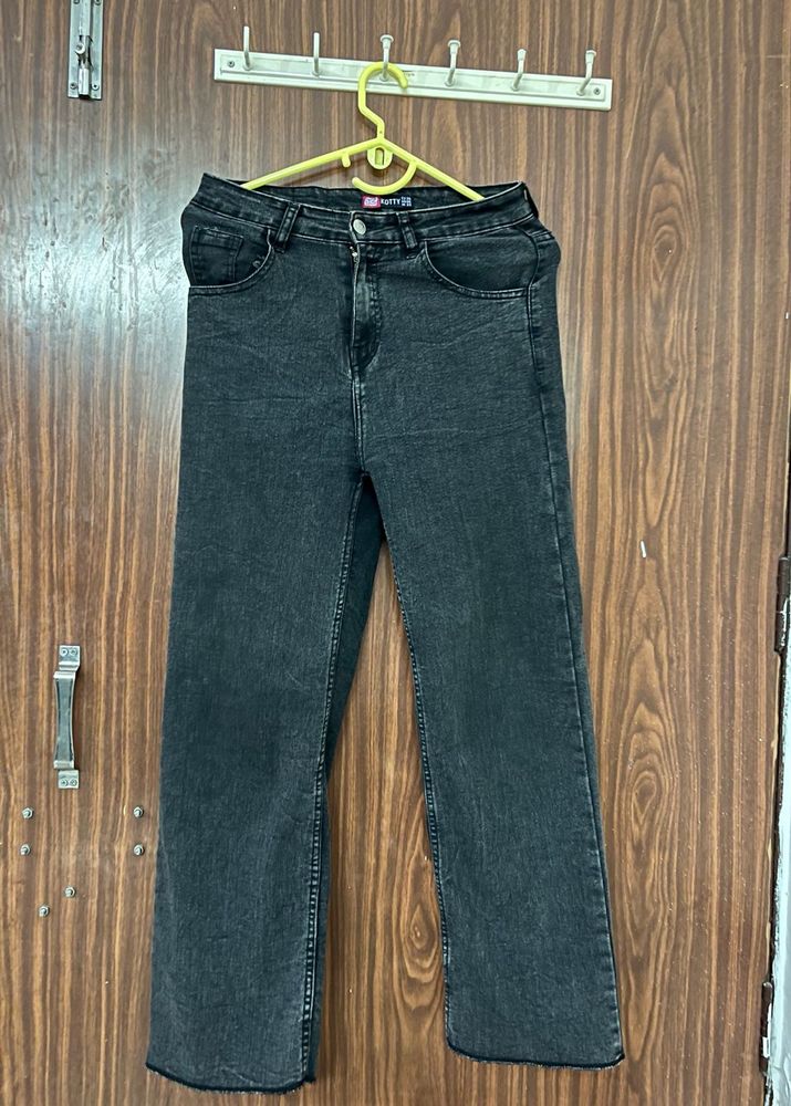 Charcoal Straight Fit Jeans