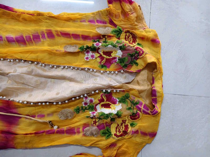 Vibrant Yellow Embroidered Kurta Set
