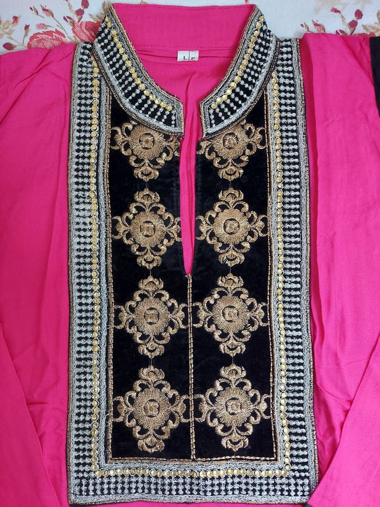 Beautiful bright pink kurta Party Wear