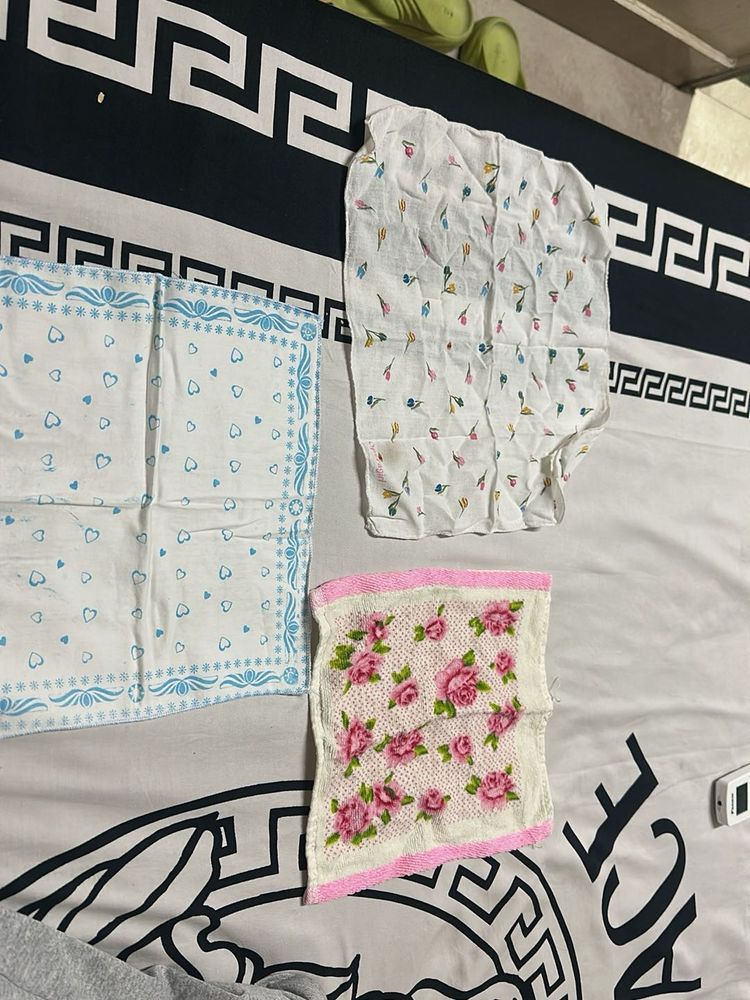 beautiful handkerchief set of 3