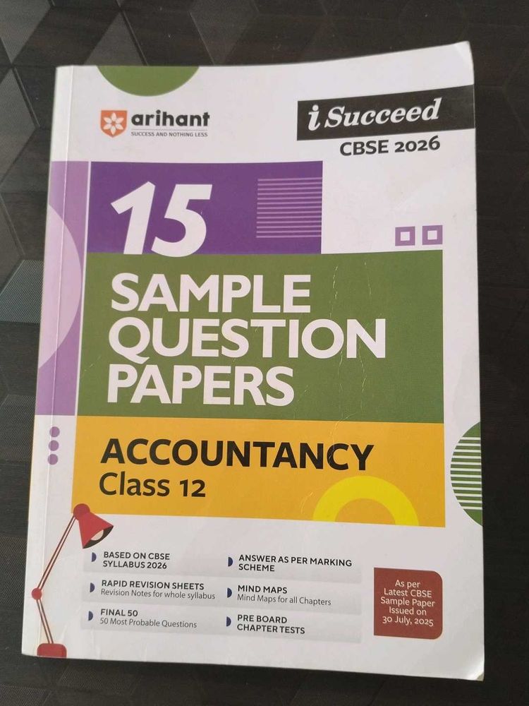 Arihant 15 Sample Question Papers Accountancy Clas