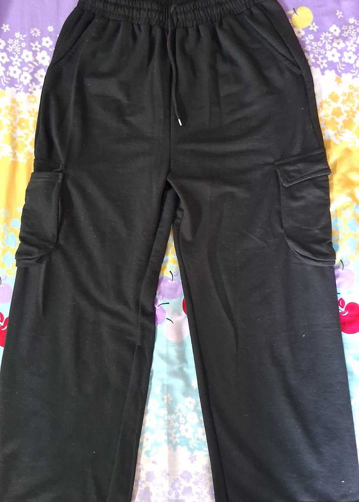 Black Cargo Jogger Pants
