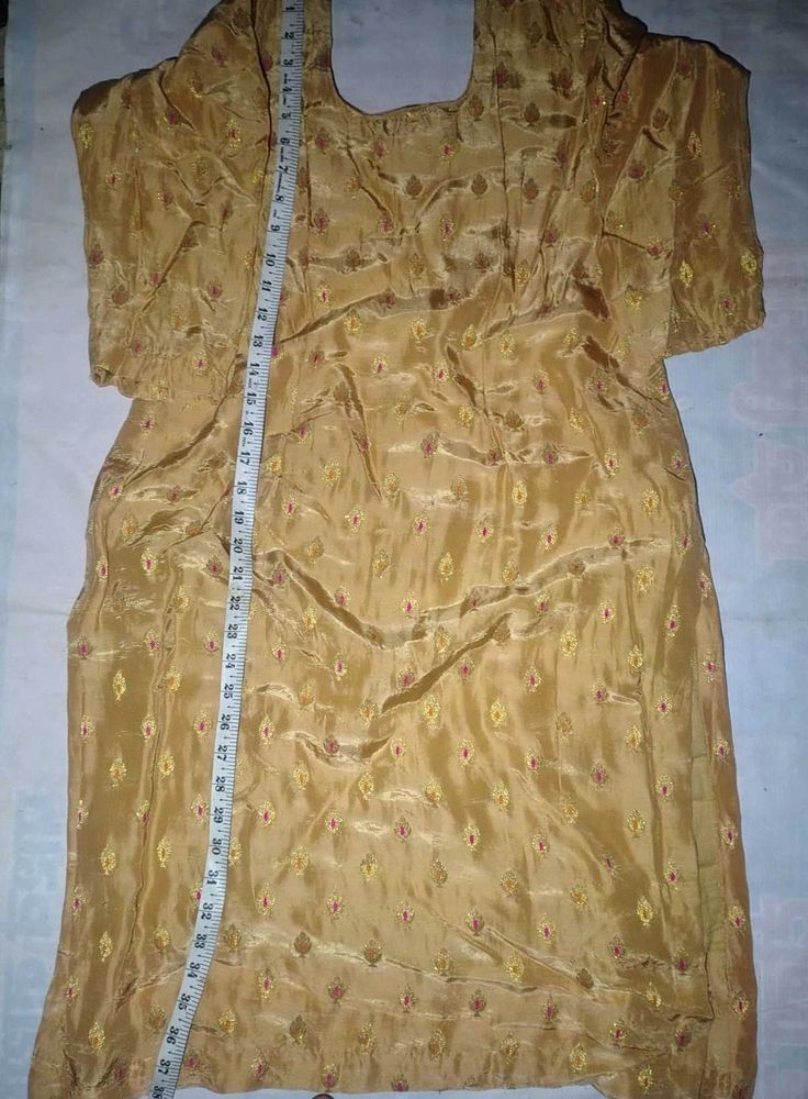 Golden Embroidered Kurta soft