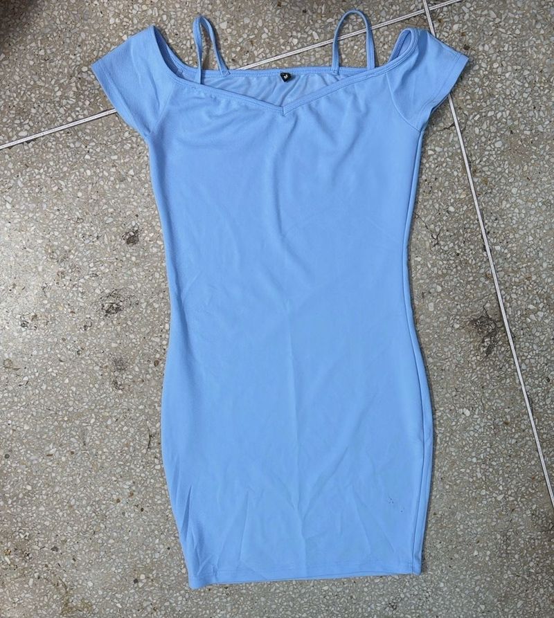 Light Blue Bodycon Mini Dress