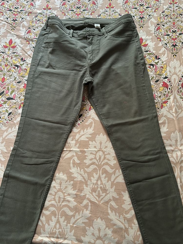 Green H&amp;m Slim Fit Jeans