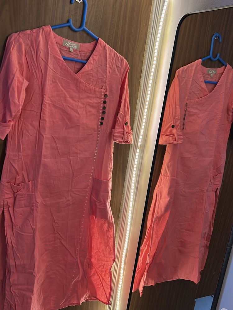 westside pink Cotton Kurti
