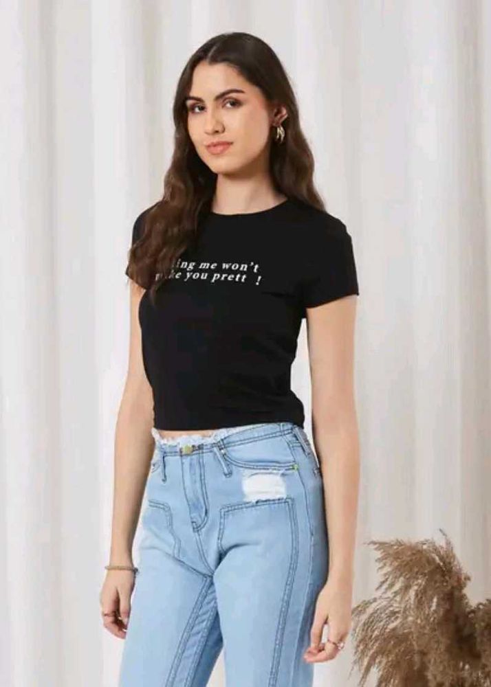 navy blue crop top