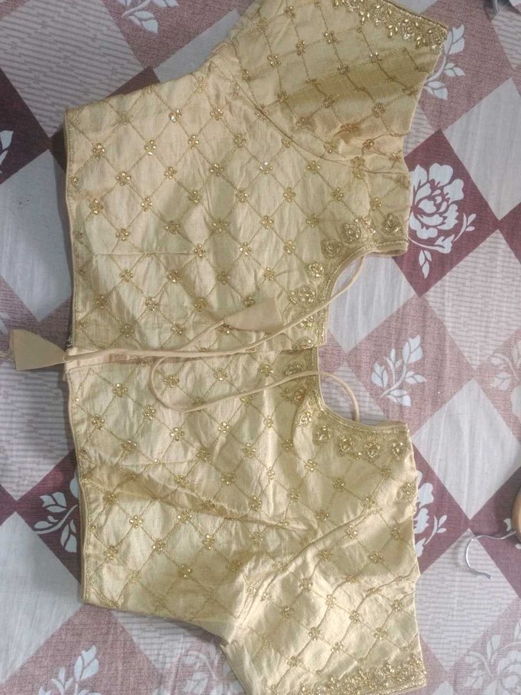 Embroidered Golden Blouse