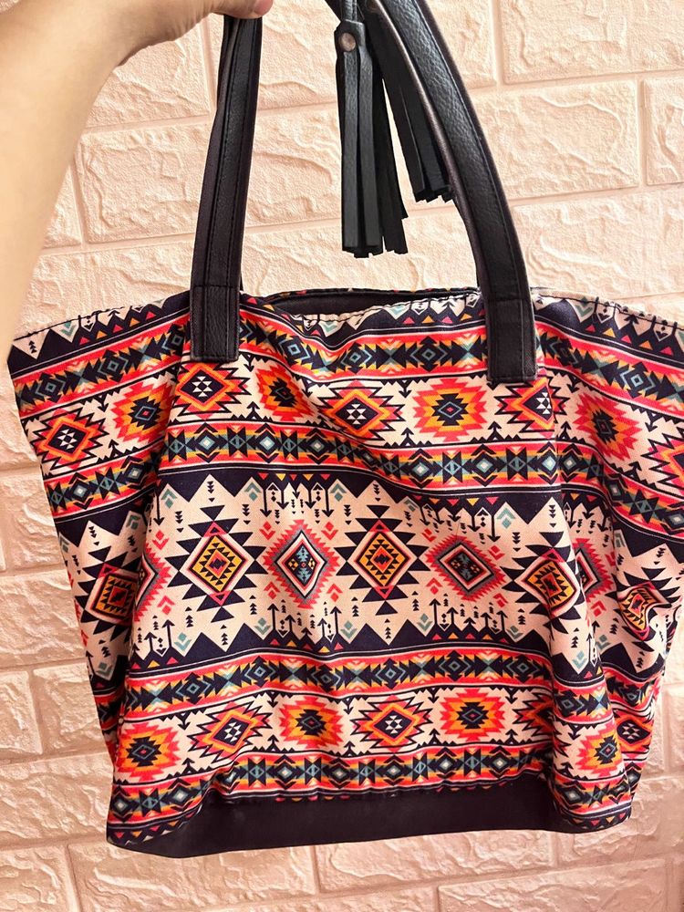 Boho Tribal Print Tote Bag